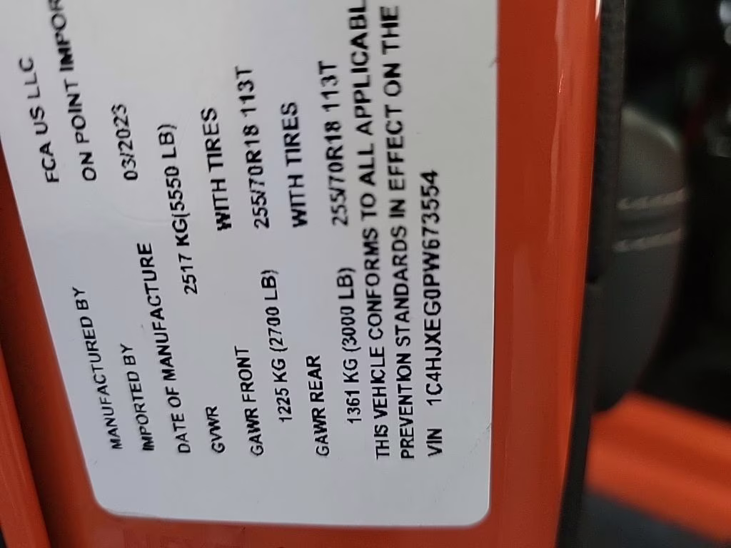 2023 Punkn Metallic Clearcoat Jeep Wrangler Sahara 4X4 SUV