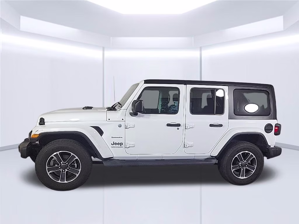 2023 white Jeep Wrangler Sahara 4X4 SUV