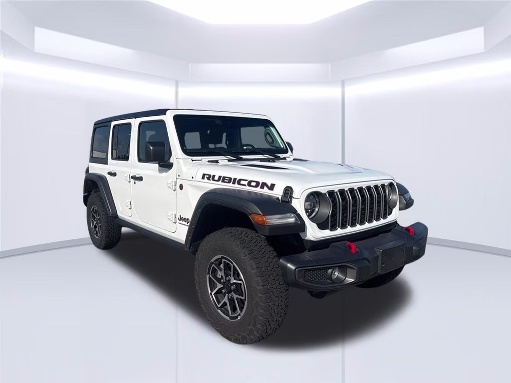 2025 Bright White Clearcoat Jeep Wrangler Rubicon 4X4 SUV