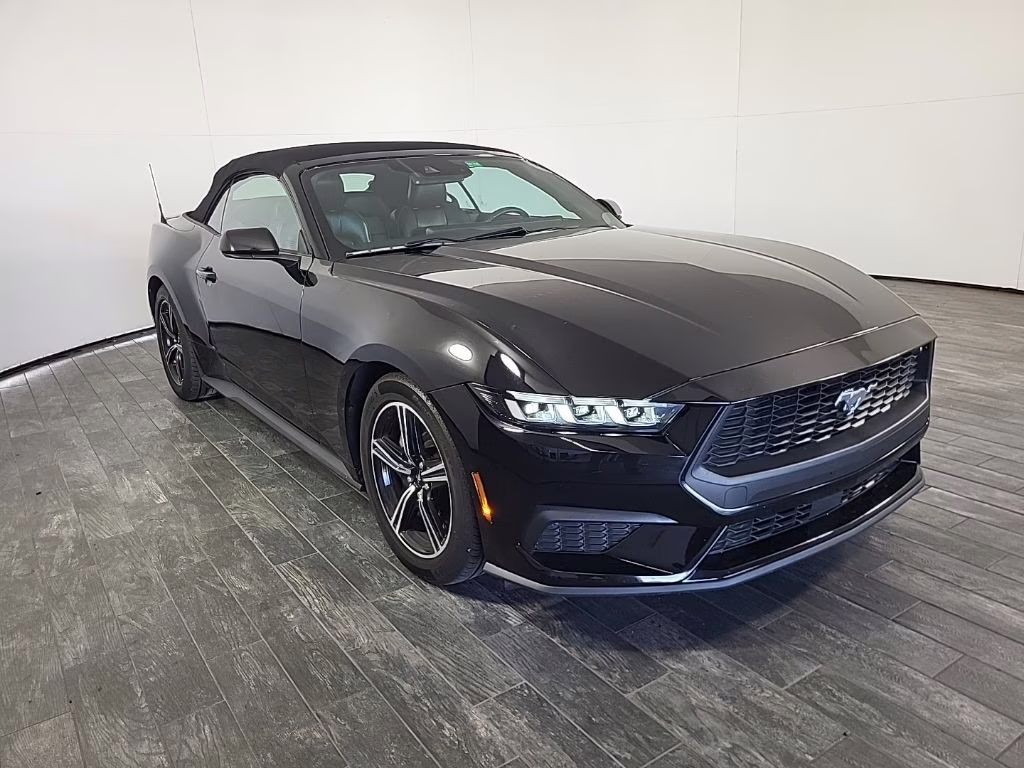 2024 Shadow Black Ford Mustang EcoBoost RWD Convertible