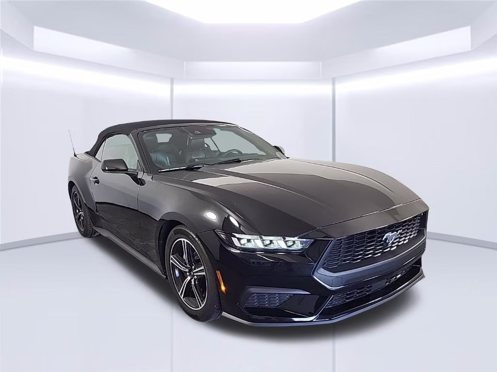 2024 Shadow Black Ford Mustang EcoBoost RWD Convertible