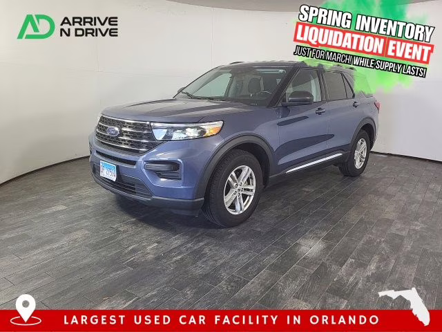 2021 Infinite Blue Metallic Tinted Clearcoat Ford Explorer XLT 4X4 SUV