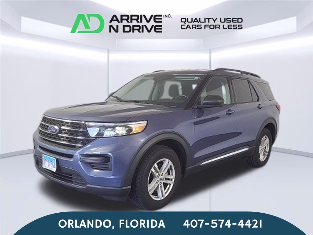 2021 Infinite Blue Metallic Tinted Clearcoat Ford Explorer XLT 4X4 SUV