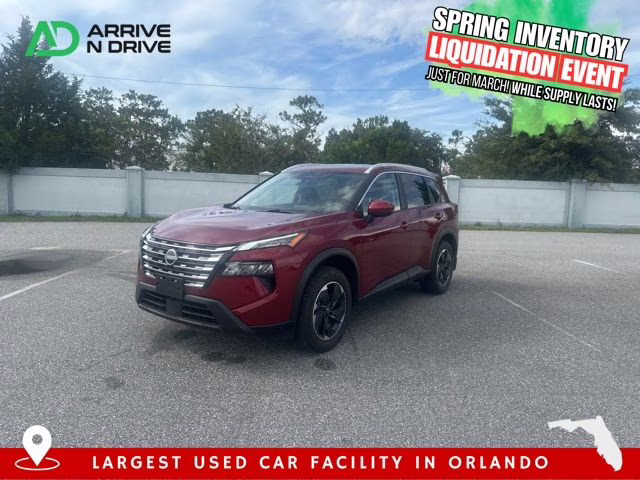 2025 Scarlet Ember Tintcoat Nissan Rogue SV AWD SUV