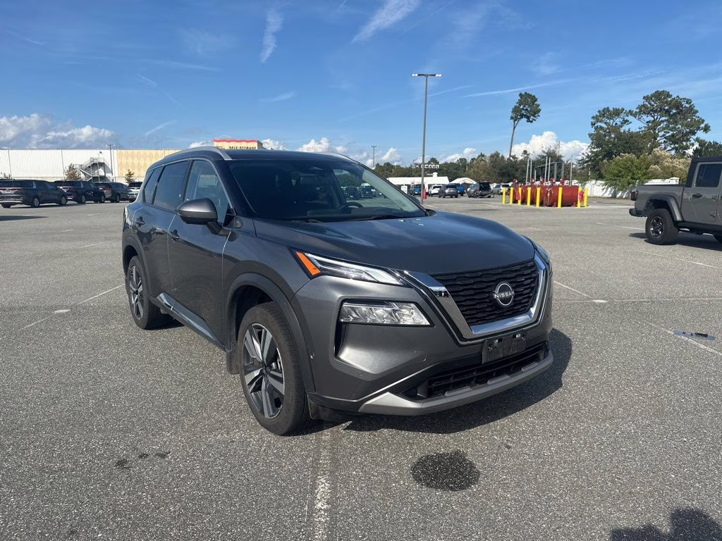2023 Boulder Gray Pearl/Super Black Nissan Rogue Platinum AWD SUV