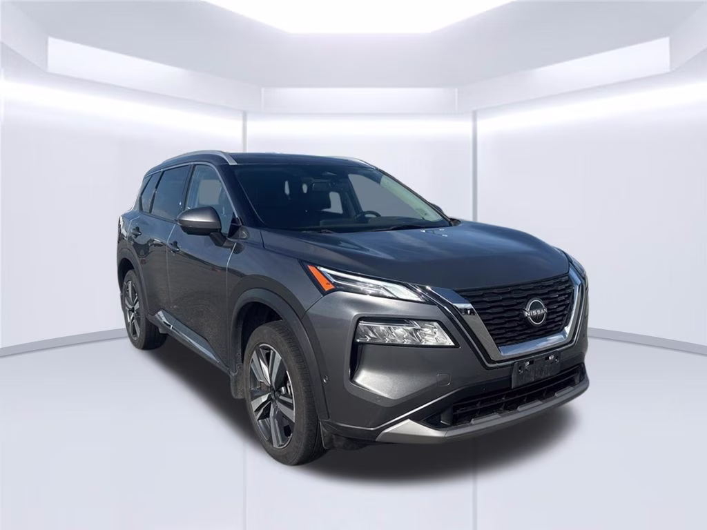 2023 Boulder Gray Pearl/Super Black Nissan Rogue Platinum AWD SUV