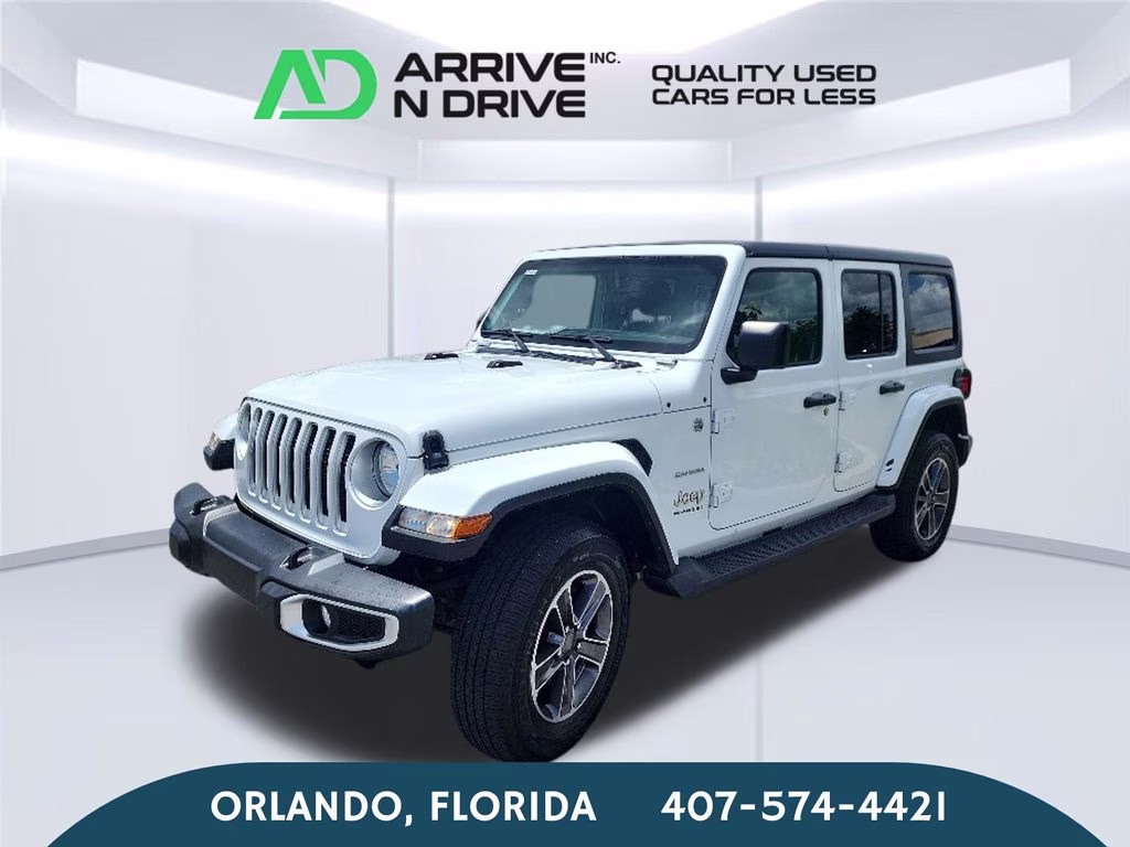2023 White Jeep Wrangler Sahara 4X4 SUV