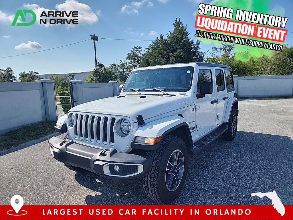 2023 Bright White Clearcoat Jeep Wrangler Sahara 4X4 SUV
