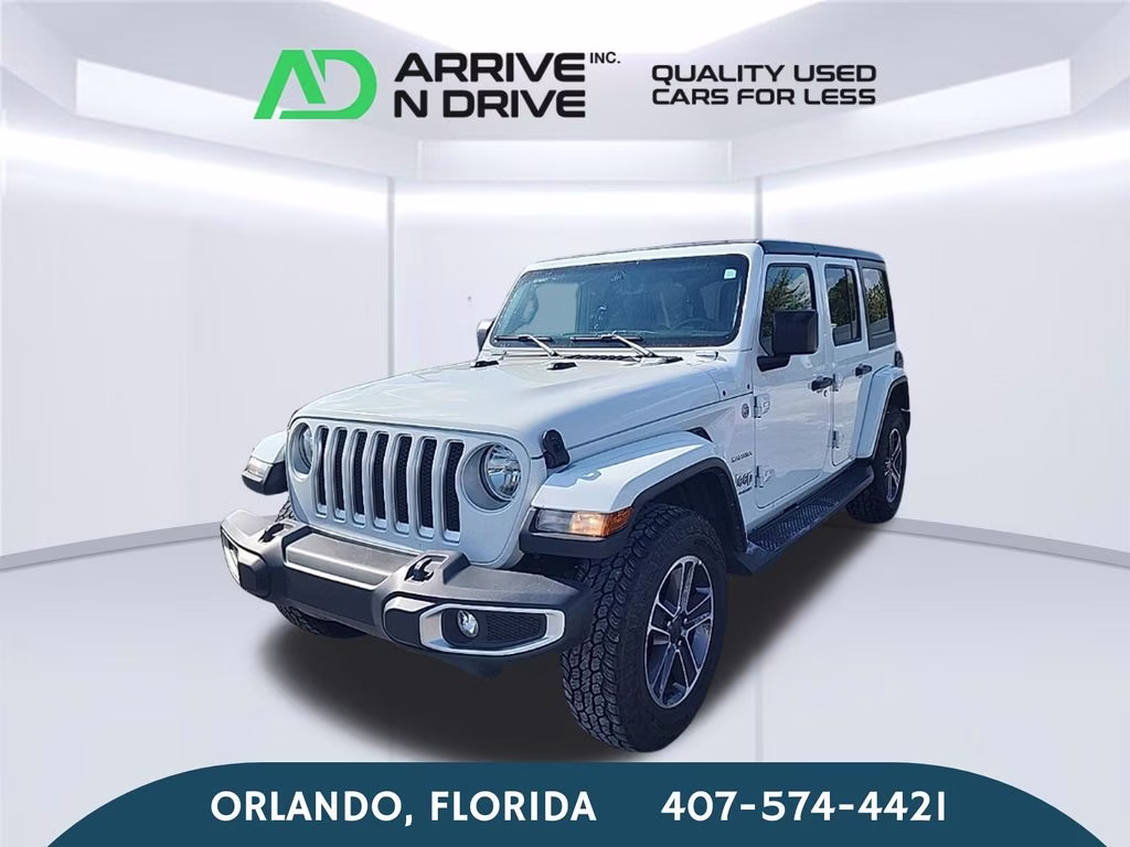 2023 Bright White Clearcoat Jeep Wrangler Sahara 4X4 SUV