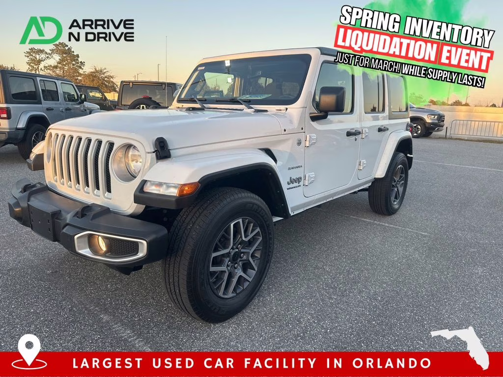 2023 Bright White Clearcoat Jeep Wrangler Sahara 4X4 SUV