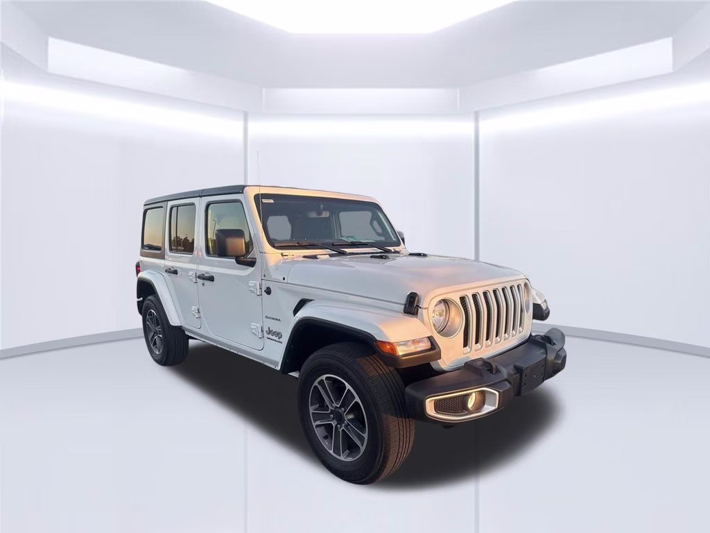 2023 Bright White Clearcoat Jeep Wrangler Sahara 4X4 SUV