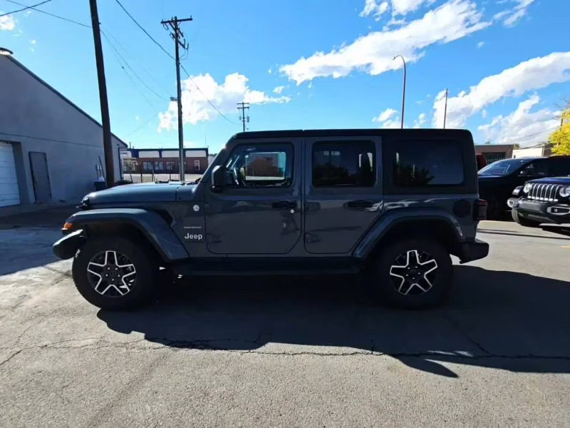 2024 Gray Jeep Wrangler 4 Door Sahara Sport Utility 4D 4X4