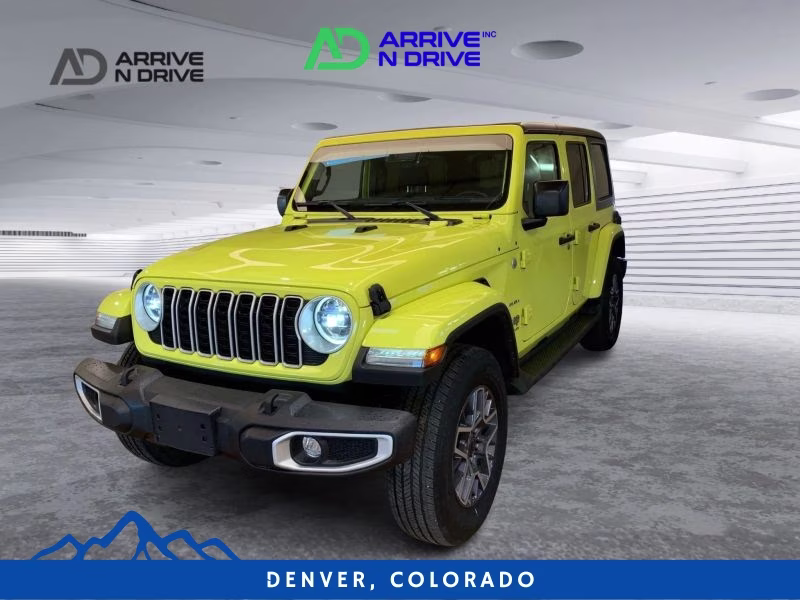 2024 Yellow Jeep Wrangler 4 Door Sahara Sport Utility 4D 4X4