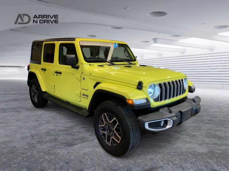 2024 Yellow Jeep Wrangler 4 Door Sahara Sport Utility 4D 4X4