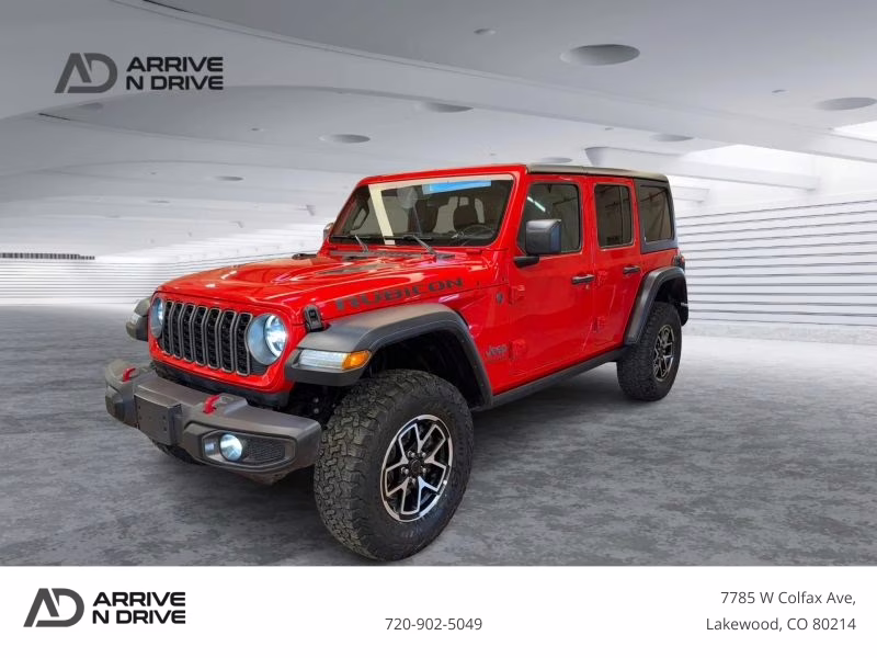 2025 Red Jeep Wrangler 4 Door Rubicon Sport Utility 4D 4X4