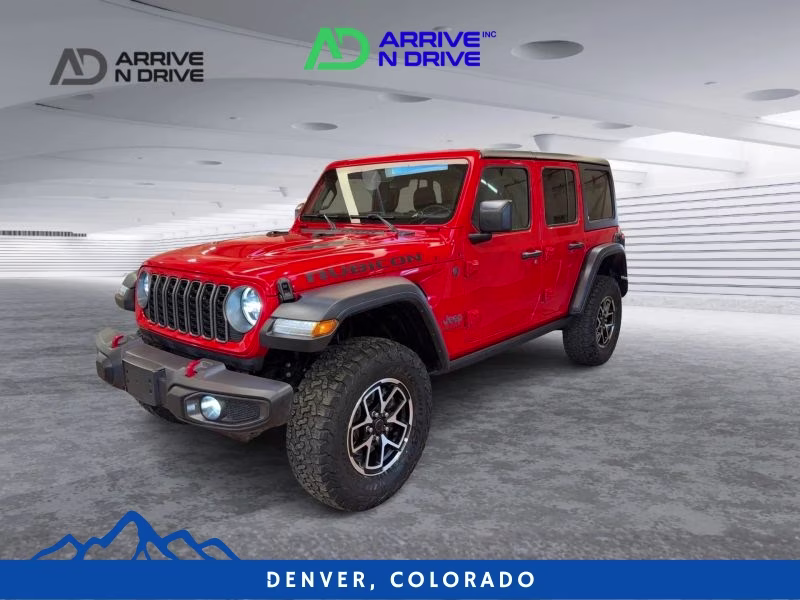 2025 Red Jeep Wrangler 4 Door Rubicon Sport Utility 4D 4X4
