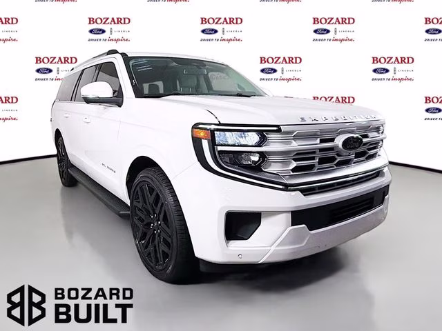 2026 Star White Metallic Tri-Coat Ford Expedition Max Platinum Bozard Built 4X4 SUV