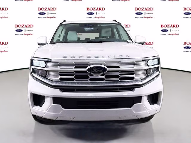2026 Star White Metallic Tri-Coat Ford Expedition Max Platinum Bozard Built 4X4 SUV
