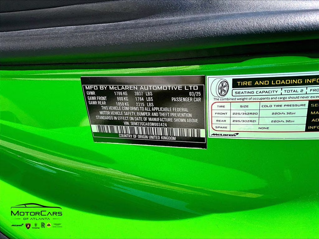 2025 Green McLaren GTS RWD Coupe