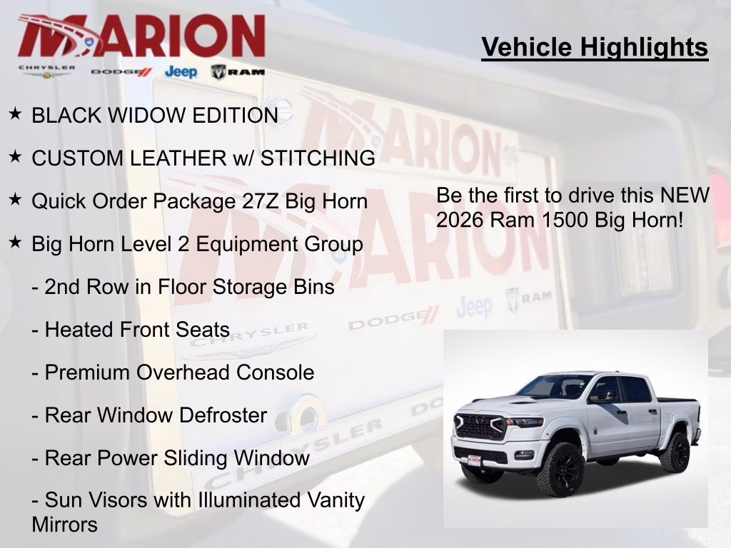 2026 Bright White Clearcoat Ram 1500 Big Horn/Lone Star 4X4 Truck