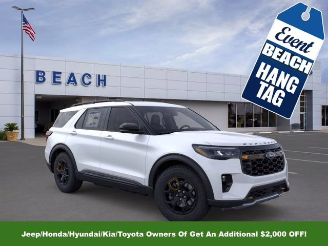 2026 Star White Metallic Tri-Coat Ford Explorer Tremor 4X4 SUV