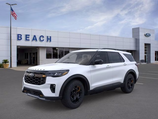 2026 Star White Metallic Tri-Coat Ford Explorer Tremor 4X4 SUV