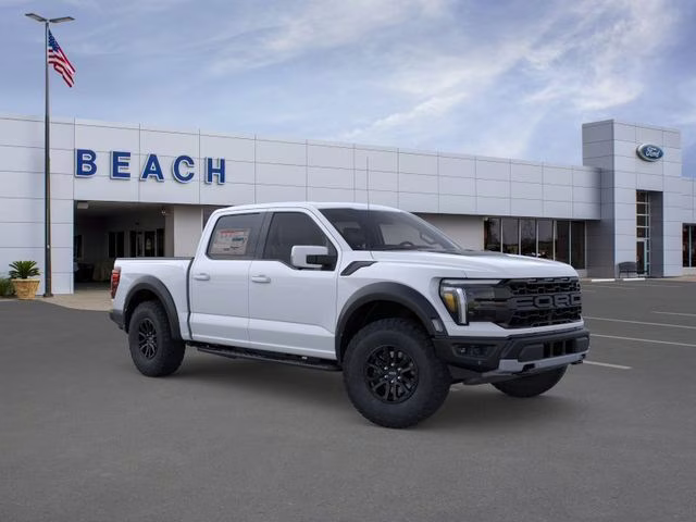 2025 White Metallic Ford F-150 Raptor 4X4 Truck