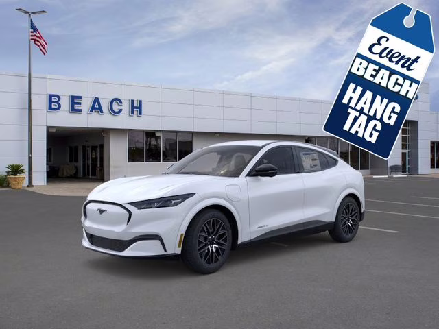 2025 Star White Metallic Tri-Coat Ford Mustang Mach-E Premium RWD SUV