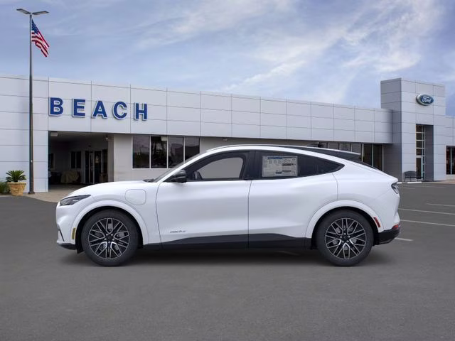 2025 Star White Metallic Tri-Coat Ford Mustang Mach-E Premium RWD SUV