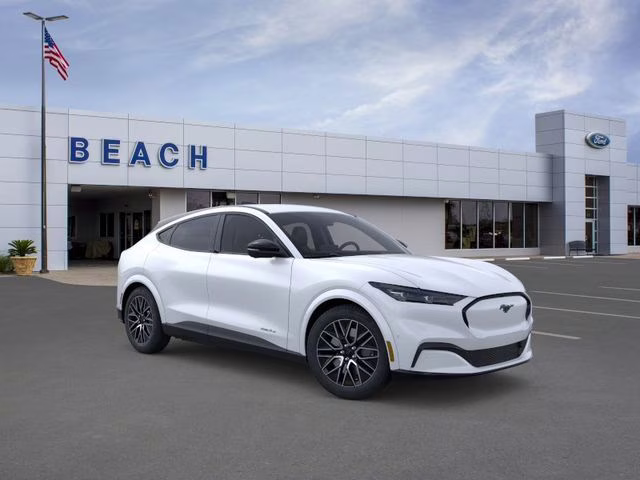 2025 Star White Metallic Tri-Coat Ford Mustang Mach-E Premium RWD SUV