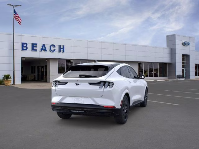 2025 Star White Metallic Tri-Coat Ford Mustang Mach-E Premium RWD SUV