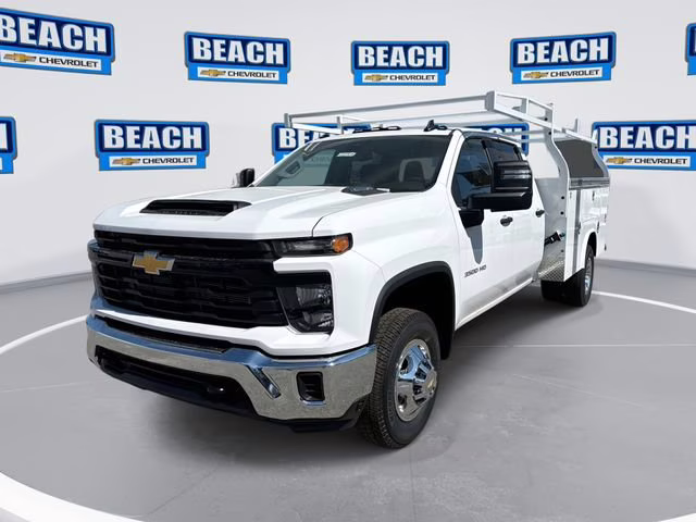 2025 Summit White Chevrolet Silverado 3500 HD Chassis Cab Work Truck 4X4 Truck