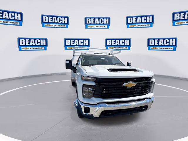 2025 Summit White Chevrolet Silverado 3500 HD Chassis Cab Work Truck 4X4 Truck