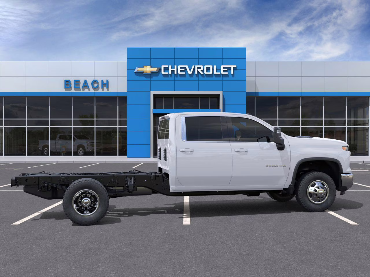 2025 Summit White Chevrolet Silverado 3500 HD Chassis Cab Work Truck 4X4 Truck