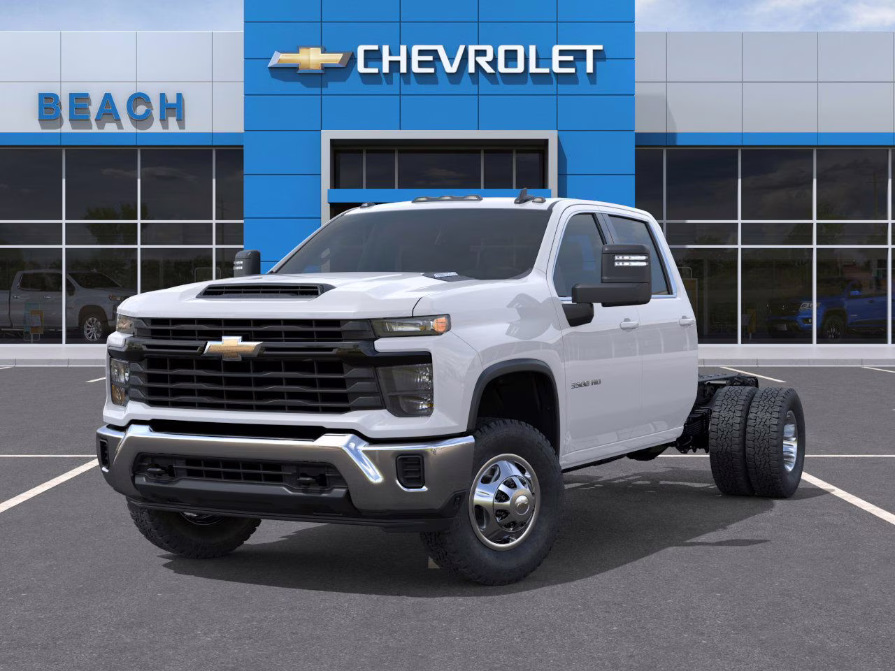 2025 Summit White Chevrolet Silverado 3500 HD Chassis Cab Work Truck 4X4 Truck