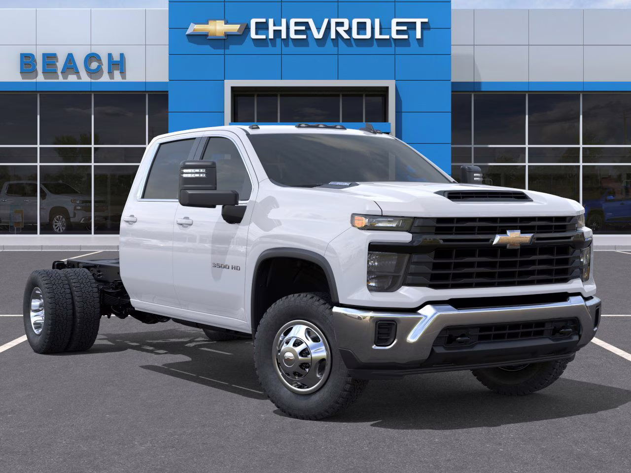 2025 Summit White Chevrolet Silverado 3500 HD Chassis Cab Work Truck 4X4 Truck