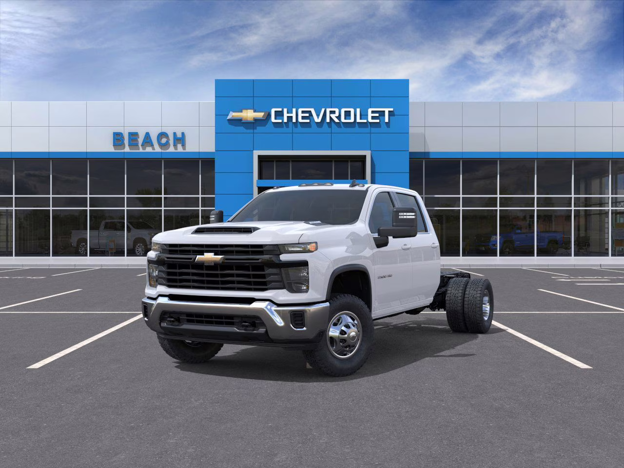 2025 Summit White Chevrolet Silverado 3500 HD Chassis Cab Work Truck 4X4 Truck