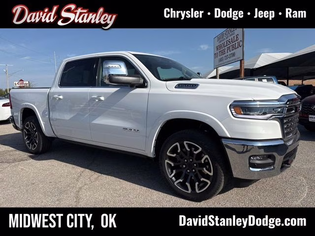 2026 Bright White Clearcoat Ram 1500 Limited Longhorn 4X4 Truck