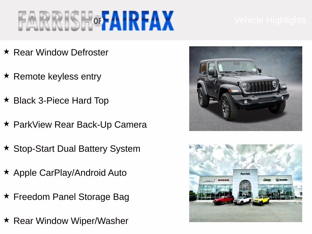 2026 Granite Crystal Metallic Clearcoat Jeep Wrangler Sport S 4X4 SUV