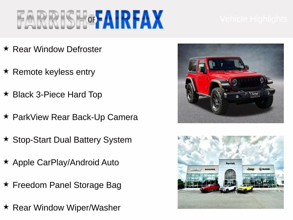 2026 Firecracker Red Clearcoat Jeep Wrangler Willys 4X4 SUV