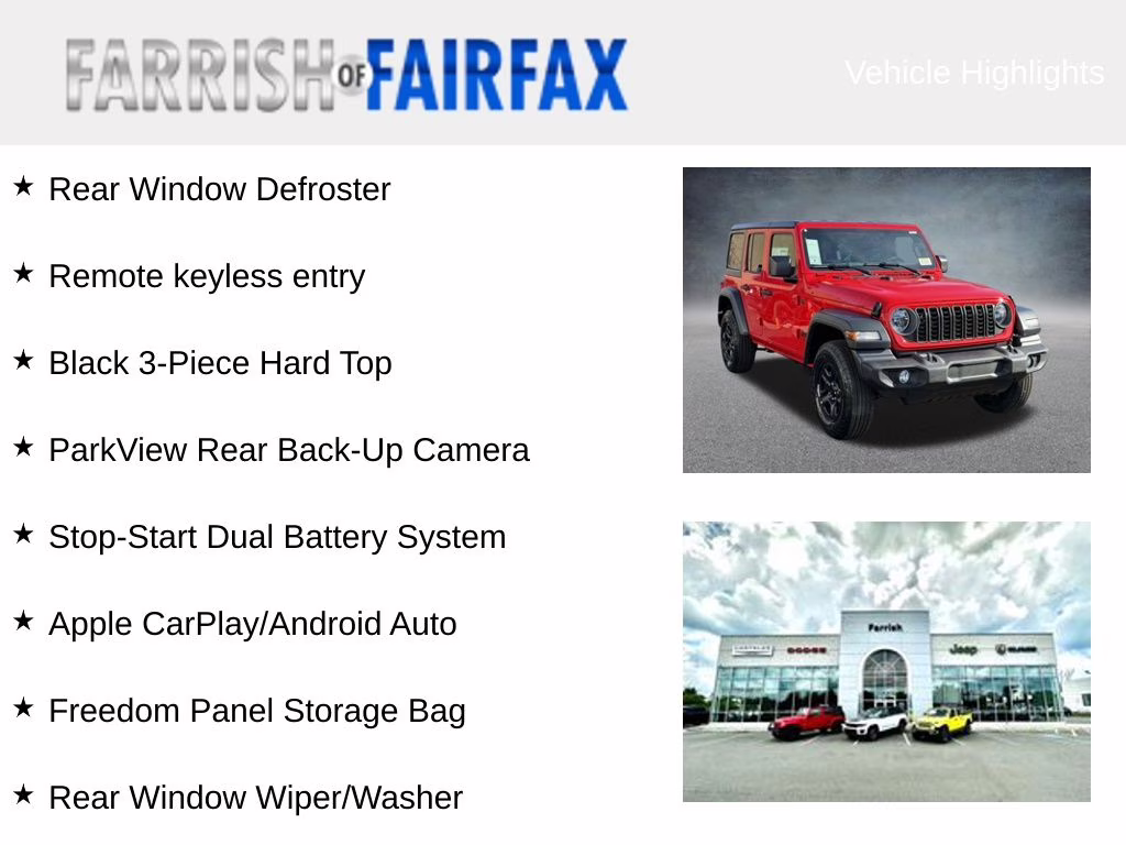 2026 Firecracker Red Clearcoat Jeep Wrangler Sport 4X4 SUV