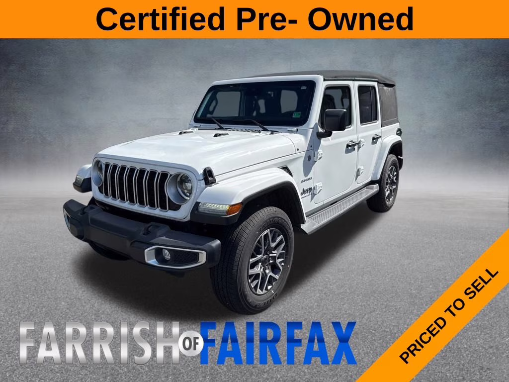 2024 Bright White Clearcoat Jeep Wrangler Sahara 4X4 SUV