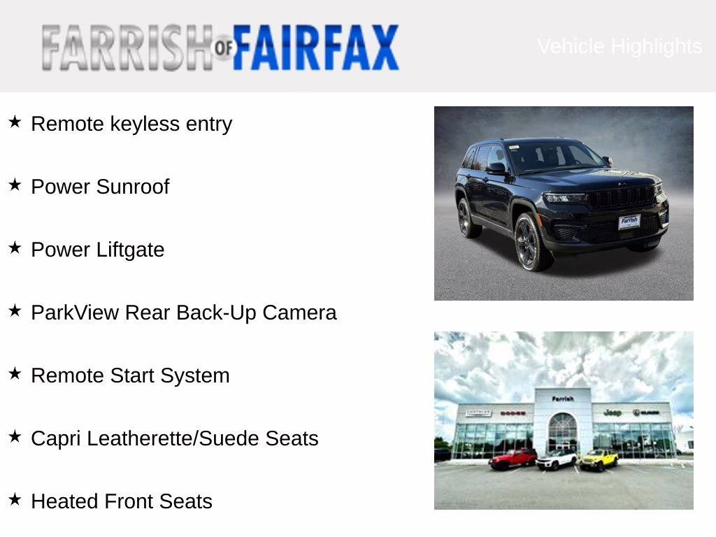 2025 Diamond Black Crystal Pearlcoat Jeep Grand Cherokee Altitude X 4X4 SUV