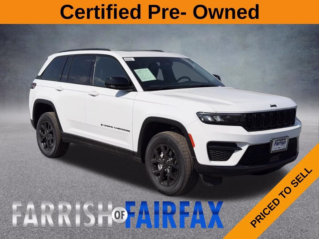 2025 Bright White Clearcoat Jeep Grand Cherokee Altitude X 4X4 SUV