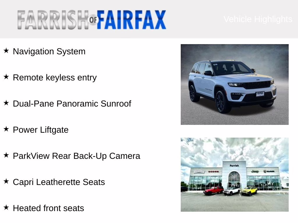 2025 Bright White Clearcoat Jeep Grand Cherokee Limited 4X4 SUV