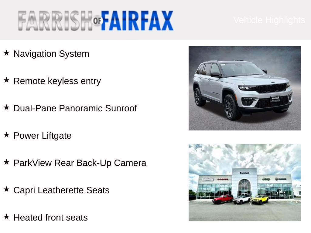 2025 Silver Zynith Jeep Grand Cherokee Limited 4X4 SUV