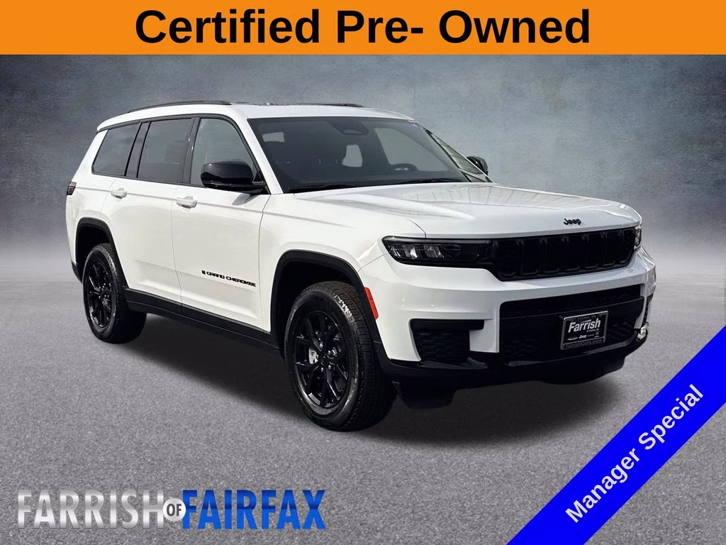 2025 Bright White Clearcoat Jeep Grand Cherokee L Altitude X 4X4 SUV