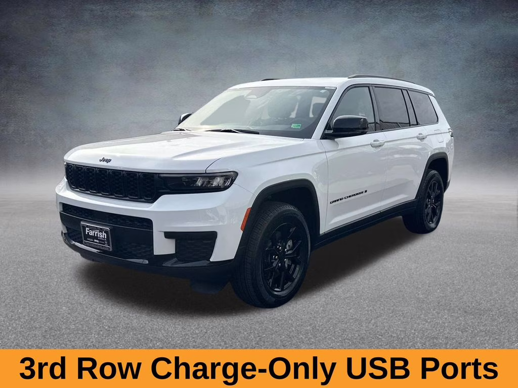 2025 Bright White Clearcoat Jeep Grand Cherokee L Altitude X 4X4 SUV