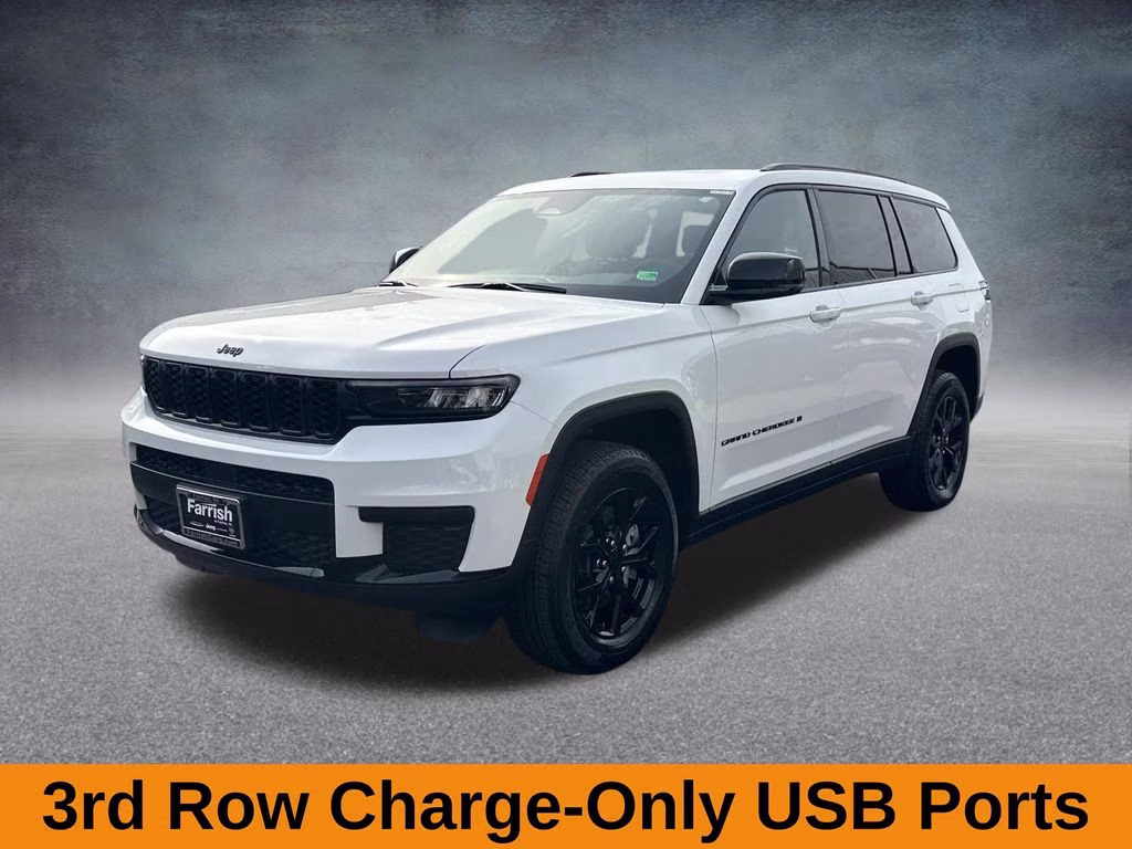 2025 Bright White Clearcoat Jeep Grand Cherokee L Altitude X 4X4 SUV