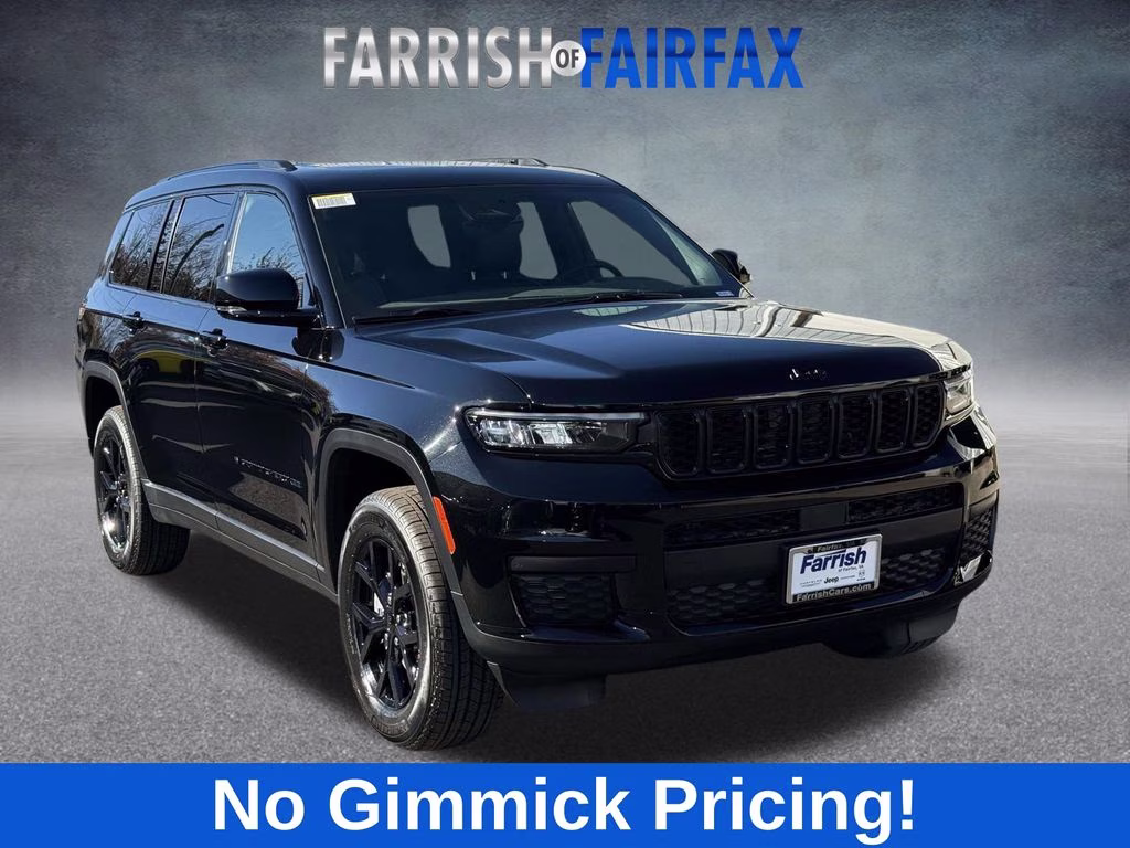 2025 Diamond Black Crystal Pearlcoat Jeep Grand Cherokee L Altitude X 4X4 SUV